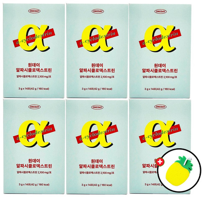 데이즈온 원데이 알파CD 알파시클로덱스트린 + EX자사사은품(스펀지수세미 포함), 6개, 42g