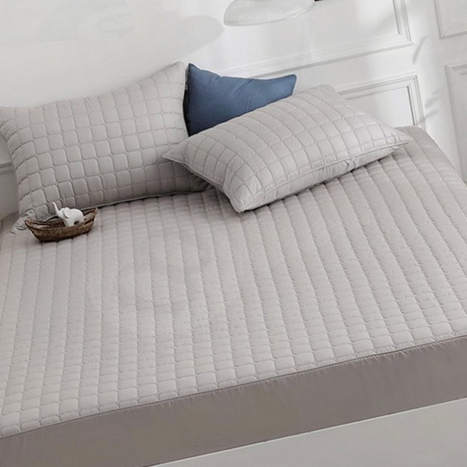 라온이브 60수 오가닉 순면 올인원 누빔 매트리스 침대 커버 침구시트 침대패드