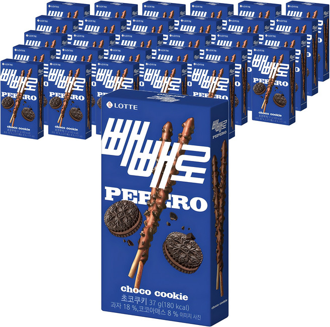 빼빼로 초코쿠키, 37g, 40개