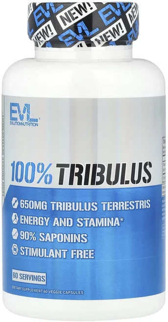 단백질 비타민 철분 마그내슘 칼슘 EVLution Nutrition 100% 트리블러스 650mg 베지 캡슐 60정 고루고루섭취해주세요, EVLutionNutrition100트리블러스650mg, 1개 - 쿠팡
