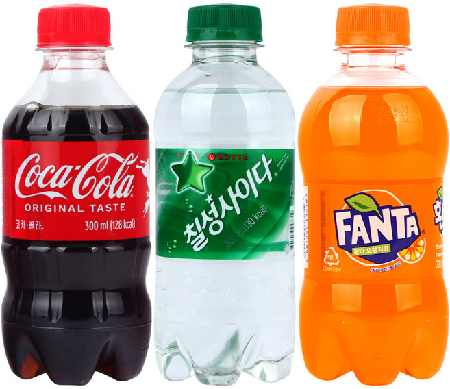 코카콜라 칠성사이다 환타 오렌지 300ml 각8입 총24입, 24개