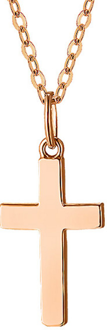 골드앤 18K 플랫 십자가 목걸이