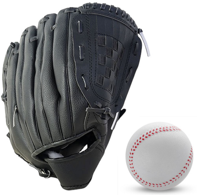 투센 야구글러브 우투 소프트볼, 블랙, 1개