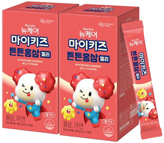 마이키즈 튼튼 홍삼 젤리 20포 2개, 20g