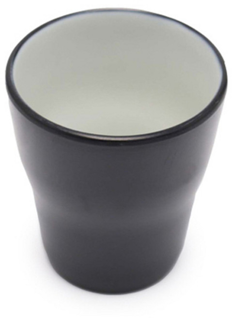 각인가능 투톤 멜라민 업소용 식당용 물컵 화이트 블랙, 1개