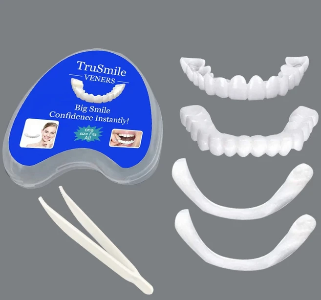 의치 커버 베니어 스냅온 키트 가짜 임시 미백 교체 모델, 01 1Set, 1개