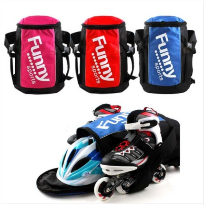 없음 아동용 자전거 보호대 인라인 가방, 퍼니가방 레드, 1개