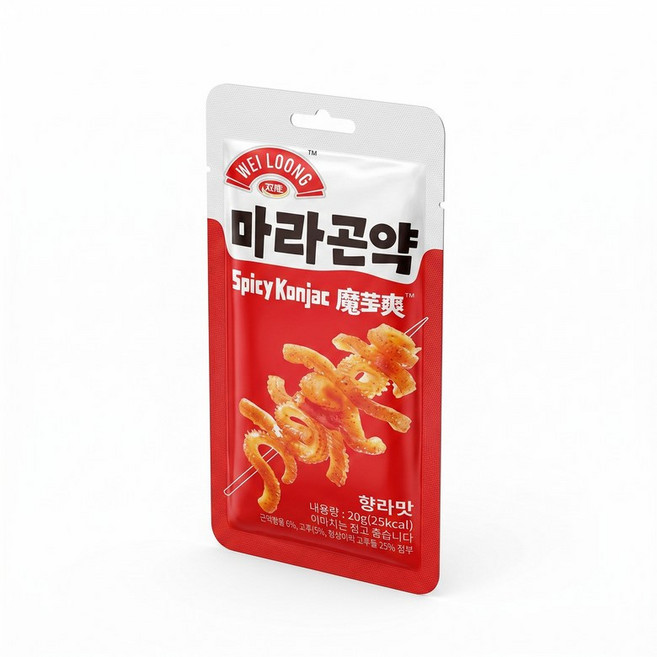 웨이롱 마라곤약 향라맛 마라맛 20g 20개 중국 간식 양념 설곤약 안주 간식 향라웨이