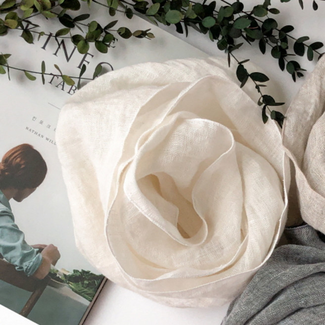 여성스카프 린넨스카프 여름 간절기 풍성한 롱 머플러 여자 남자 남성 린넨100% 가을 봄 여름 머플러