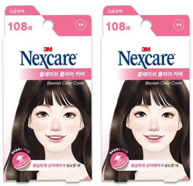 3M 넥스케어 블레미쉬 클리어 커버 108매x2팩 여드름패치 상처 습윤밴드, 3M 넥스케어 블레미쉬 클리어 커버 108매x2팩 여드