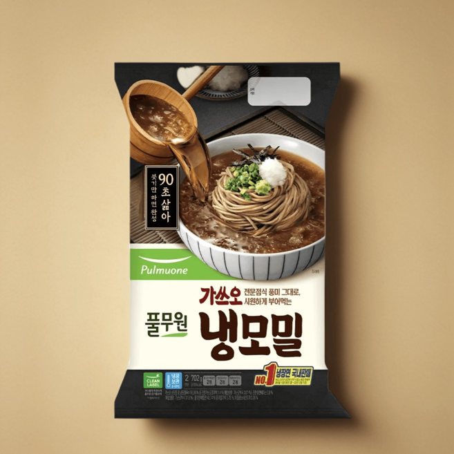 풀무원식품 가쓰오 냉모밀 2인분, 4개, 702g