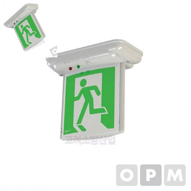 리더스테크 피난구유도등 비상구유도등 천장형 대형 단면 양면, 1개