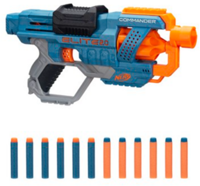 너프 엘리트 2.0 커맨더 장난감총, 혼합색상, 1개