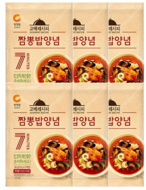 청정원 청정원 고메레시피 짬뽕밥양념 (2개입), 30g, 6개