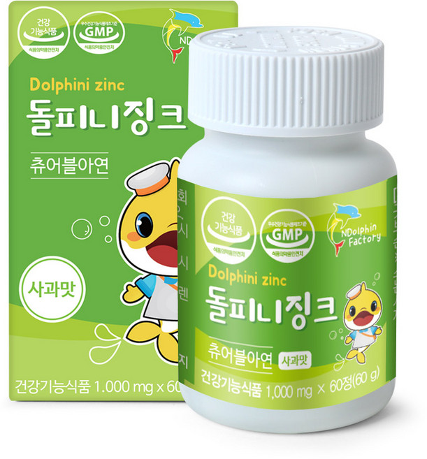 엔돌핀팩토리 돌피니징크 아연, 60정, 4개