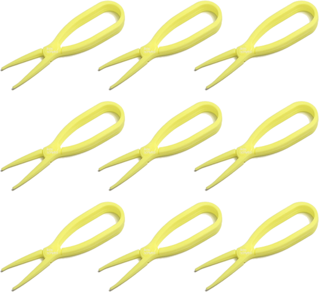 렌즈소녀 옐로우 렌즈집게, 9개, 옐로우(7.5cm)