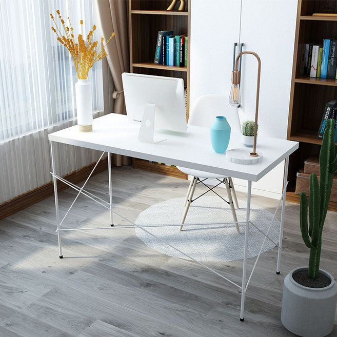 멀티테이블 1400, 06. 블랙 프레임 블랙(둥근다리 X타입), 05. 100x58x74cm