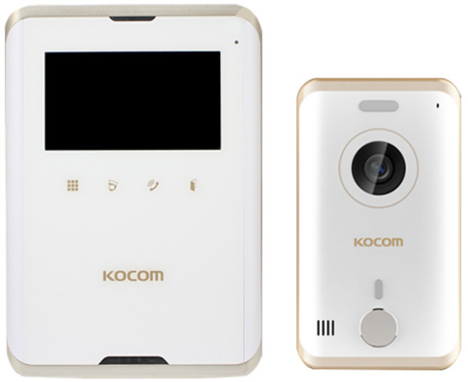 코콤 비디오폰 KCV-R431E 아날로그 인터폰 초인종, 코콤KCV-R431E/KC-R80E_화이트