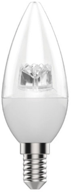 장수램프 LED 촛대구 candle 5W (투명) 캔들전구 E14E17E26 램프, 전구색, 1개