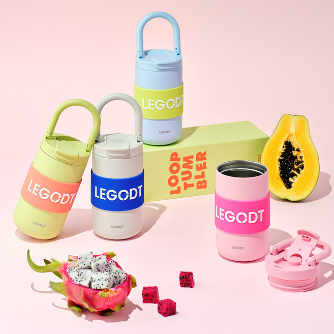 레고트 루프 텀블러 멀티, 핑크, 400ml, 1개