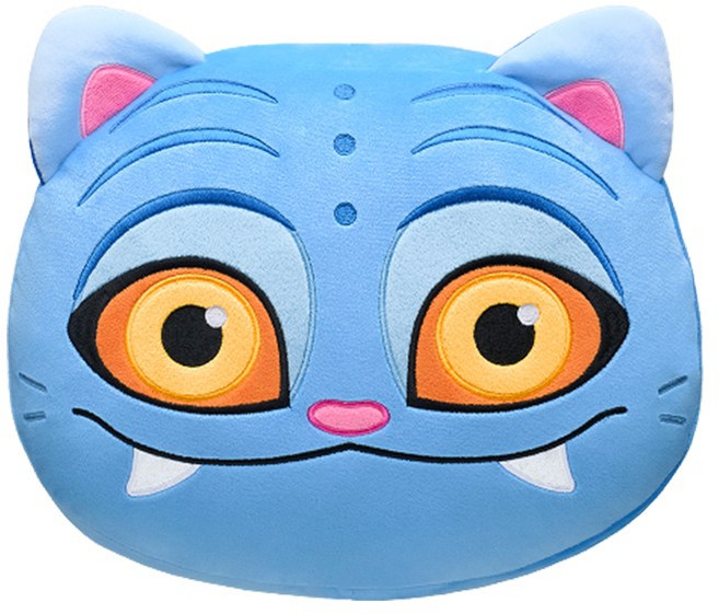 [상품선택] 케이팝 데몬 헌터스 공식 정품 굿즈 더피 인형 키링 가방 쿠션 담요 모자 지갑 케데헌 호랑이 까치 팝업 굿즈 모음집 KPop Demon Hunters Derpy, 1개, 더피 빅 페이스 플러시 (낮잠쿠션), 25cm