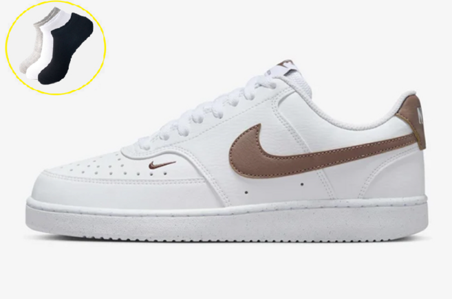 [국내매장판] 나이키 우먼스 코트 비전 로우 스니커즈 + 데일리양말 증정