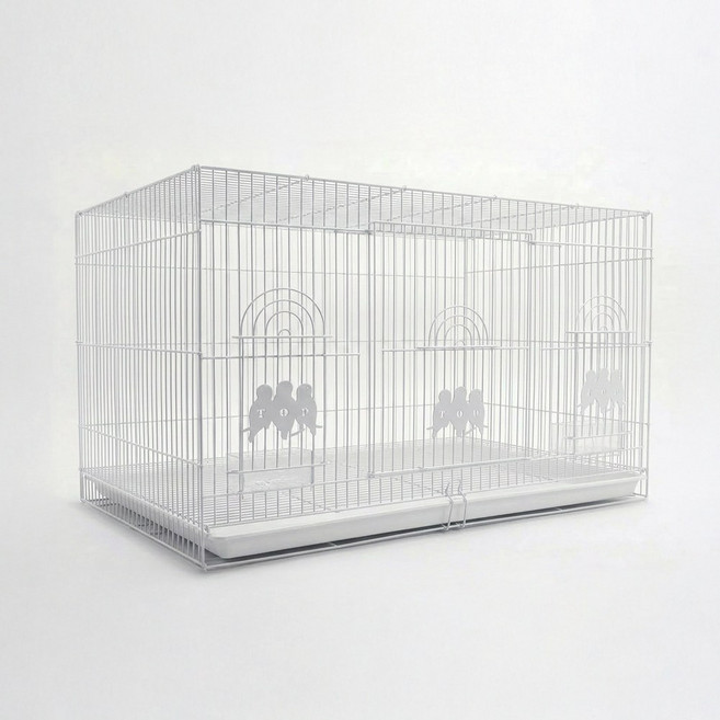 펫츠핸들러 앵무새 새장 스텐다드 60 x 40 x 40 cm LY-213, 1개, 화이트