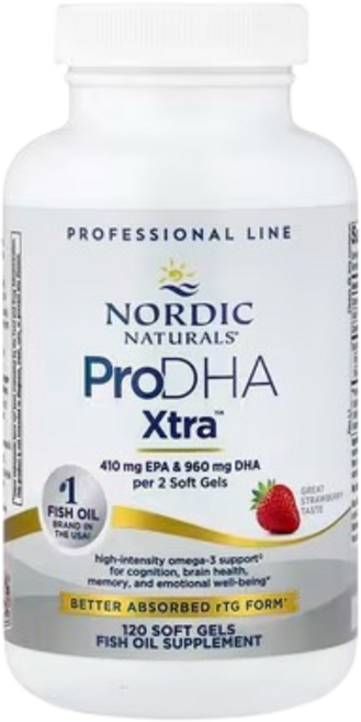 Nordic Naturals ProDHA Xtra™ 딸기 맛 소프트젤 120정, 120 개, 1개