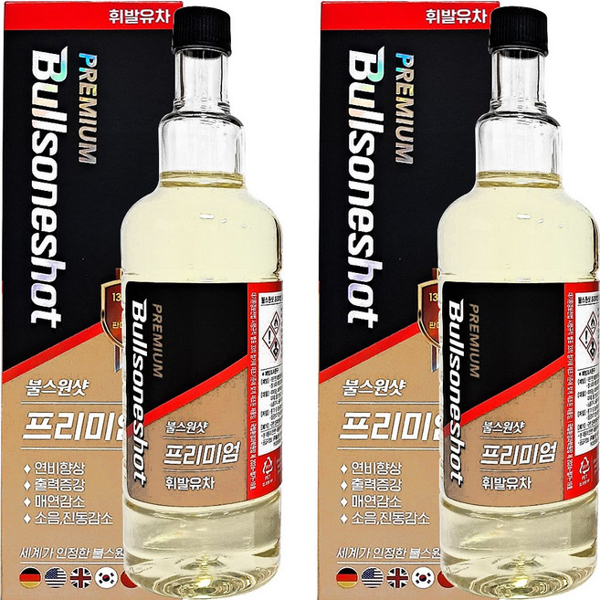 불스원샷 프리미엄 500ml 연료첨가제, 가솔린/휘발유, 2개