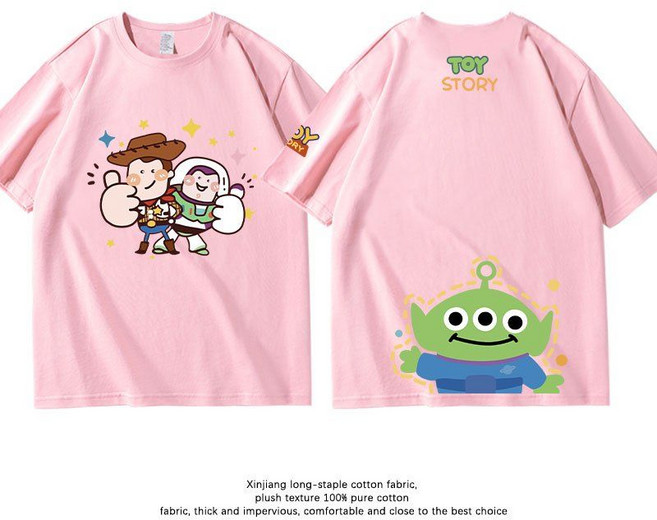 애니메이션 토이스토리 프린팅티셔츠 여름 반팔 공용티셔츠