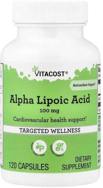 비타코스트 알파 리포산 100mg Vitacost Alpha Lipoic Acid 100 mg 120정, 1개 - 쿠팡