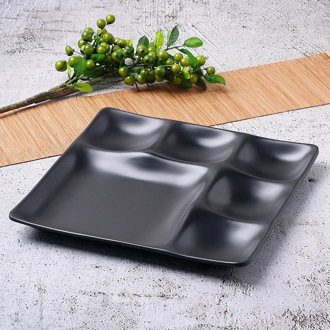 먹토 멜라민그릇 허브 6구 나눔접시, 1개 - 쿠팡