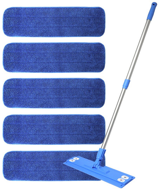 미소진몰 이태리 밀대 + 리필 패드 5장[극세사], 1세트