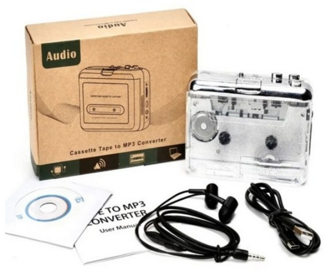 카세트플레이어 카세트 블루투스 플레이어 라디오 포터블 테이프 스피커 투명 카세트 플레이어 휴대용 MP3 카세트MP3 유형c 테이프 플레이어 지원 Windows XP Vista W