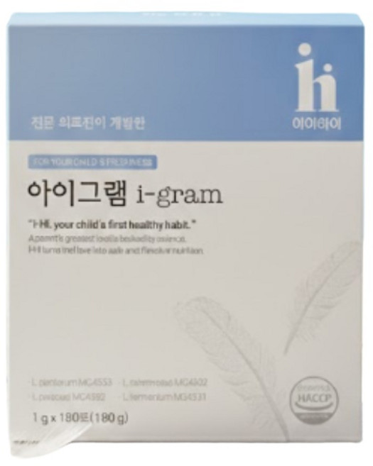 아이하이 아이그램 180포 6개월 어린이 유산균, 6개월분, 0.6658802382789177