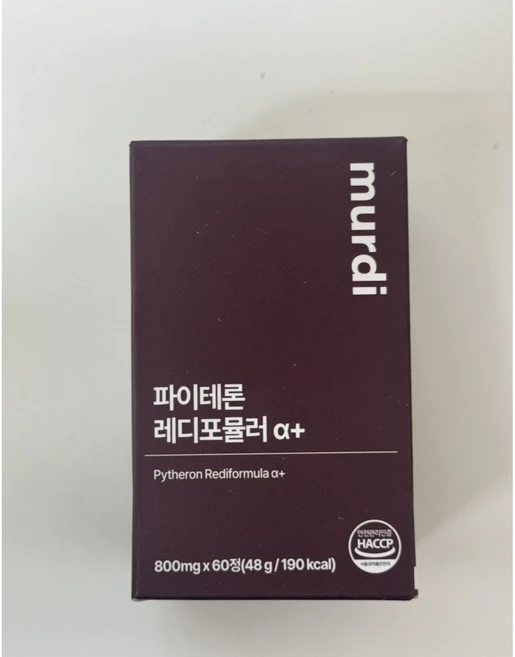 뮤르디 레디포뮬러 1병(1개월) 루바브 백수오 추출물 정 800mg 60정, 1개 - 쿠팡