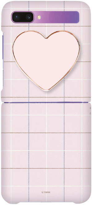 코튼 체크 하트톡톡 하드 케이스