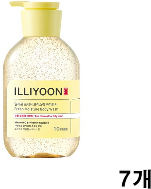 일리윤 프레쉬 모이스춰 바디워시 시트러스, 500ml, 7개