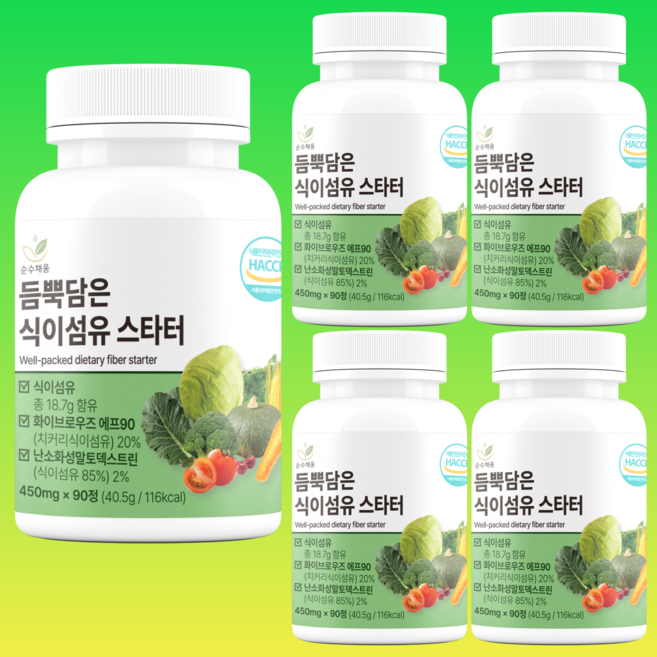 3개월분 듬뿍담은 식이섬유 정 18.7g 스타터, 5개, 90정
