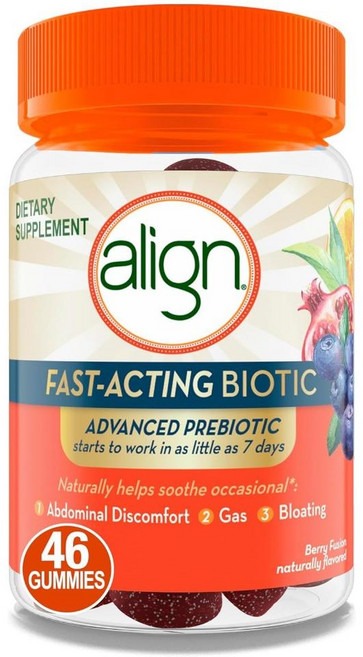 얼라인 프리바이오틱 패스트액팅 구미 젤리 Align Prebiotic Fast-Acting, 상품선택, 1개, 46정