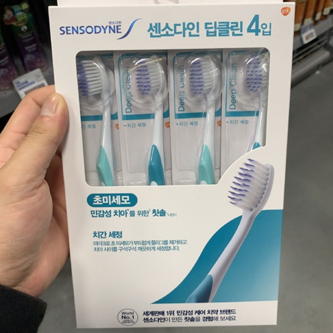 센소다인 딥 클린 칫솔 8통 DEEP CLEAN, 4개입, 1개