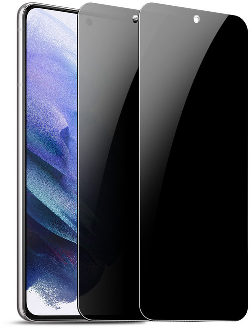 다이아큐브 갤럭시 S21 빠른지문인식 사생활보호 슬림강화 9H 고경도 듀얼유리코팅 저지문AF 액정보호필름 2P 정렬가이드핀제공, 2개