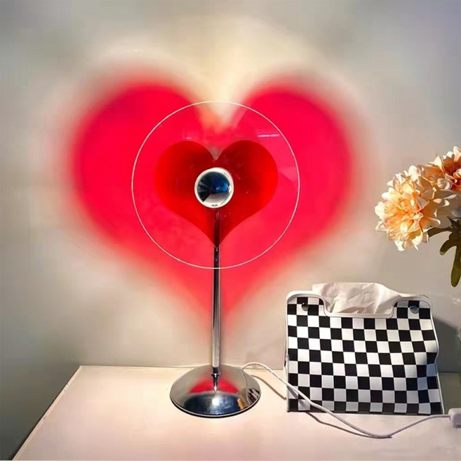 인스타 감성 여자 친구 생일 집들이 선물 인테리어 카페 거실 침실 하트 모양 조명 무드등, 전원 스위치 버튼, 곰돌이 푸 테이블 램프 세트