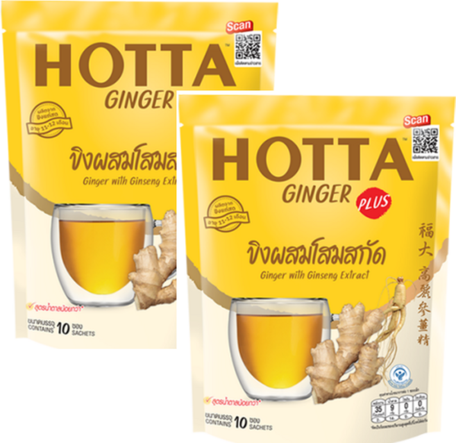호타 생강 인삼차, 2개, 10개입, 9g