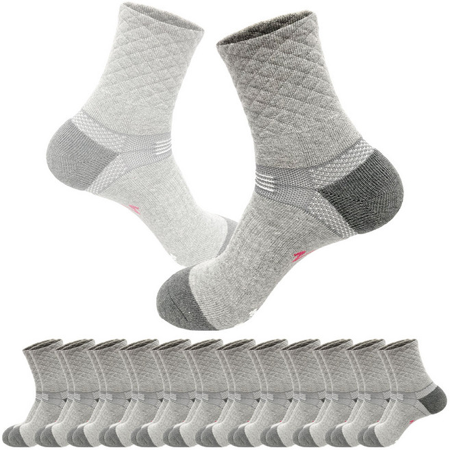 [홈쇼핑 매진] 브이존 기능성 등산양말 러닝 스포츠 골프 파크골프 아웃도어 이중쿠션, 1세트, 그레이
