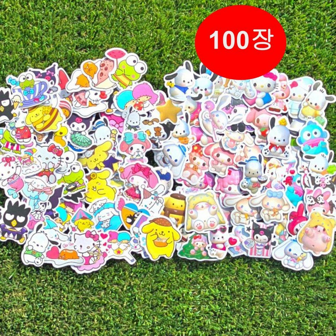 캐릭터 귀여운 방수 다이어리꾸미기 대용량 스티커, 1세트, G 산리오스티커