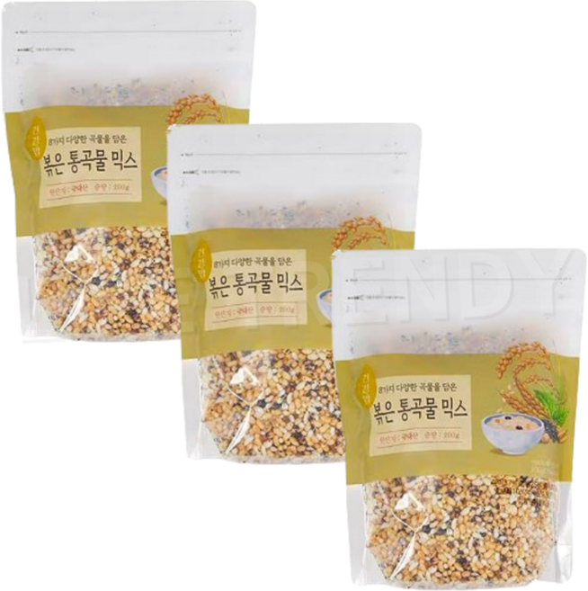 8가지 다양한 곡물을 담은 볶은 통곡물 믹스, 3개