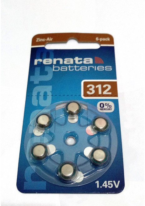 Renata 助聽器電池 312 1.45V, 1個, ZA312 PR41 P312
