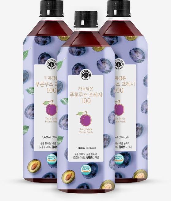 푸룬주스 가득담은 푸룬 프세시 100 농축 원액, 1L, 3개