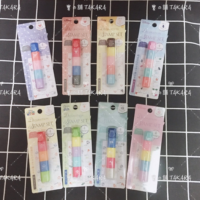 迪士尼 4入 小印章組 手帳 日記 印章, 尼莫粉, 1個